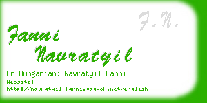 fanni navratyil business card